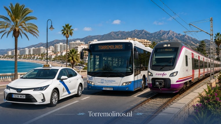 Taxi bus trein Málaga